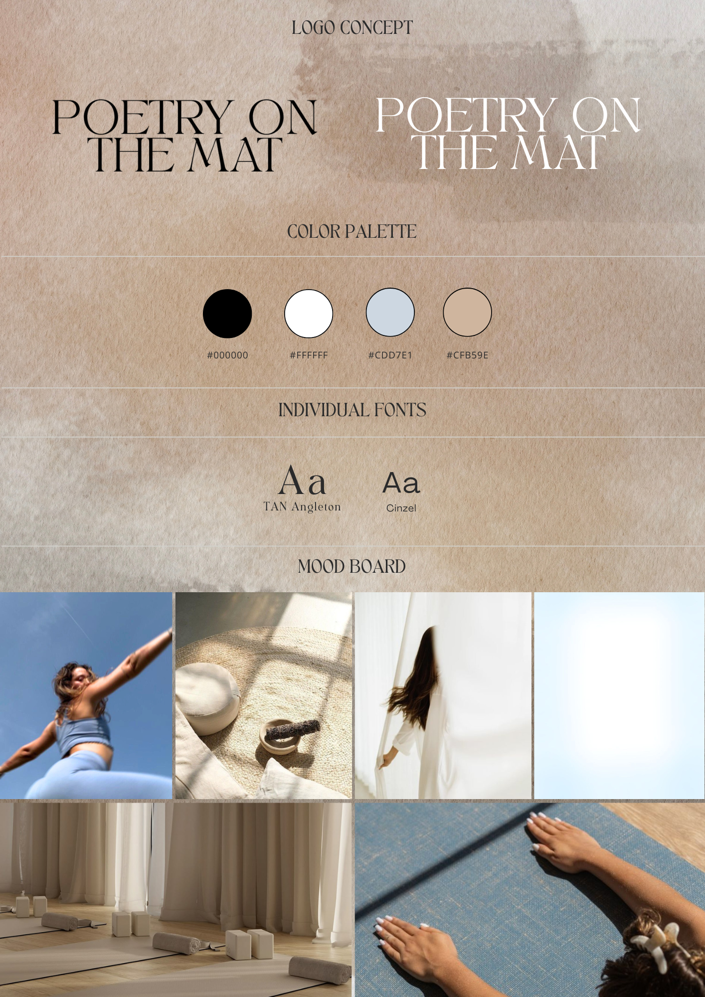 Poetry on the Mat branding board